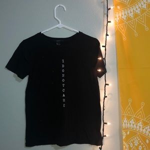 Black “I DONT CARE” Tee